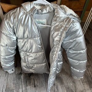 Silver Kids Puffer Jacket